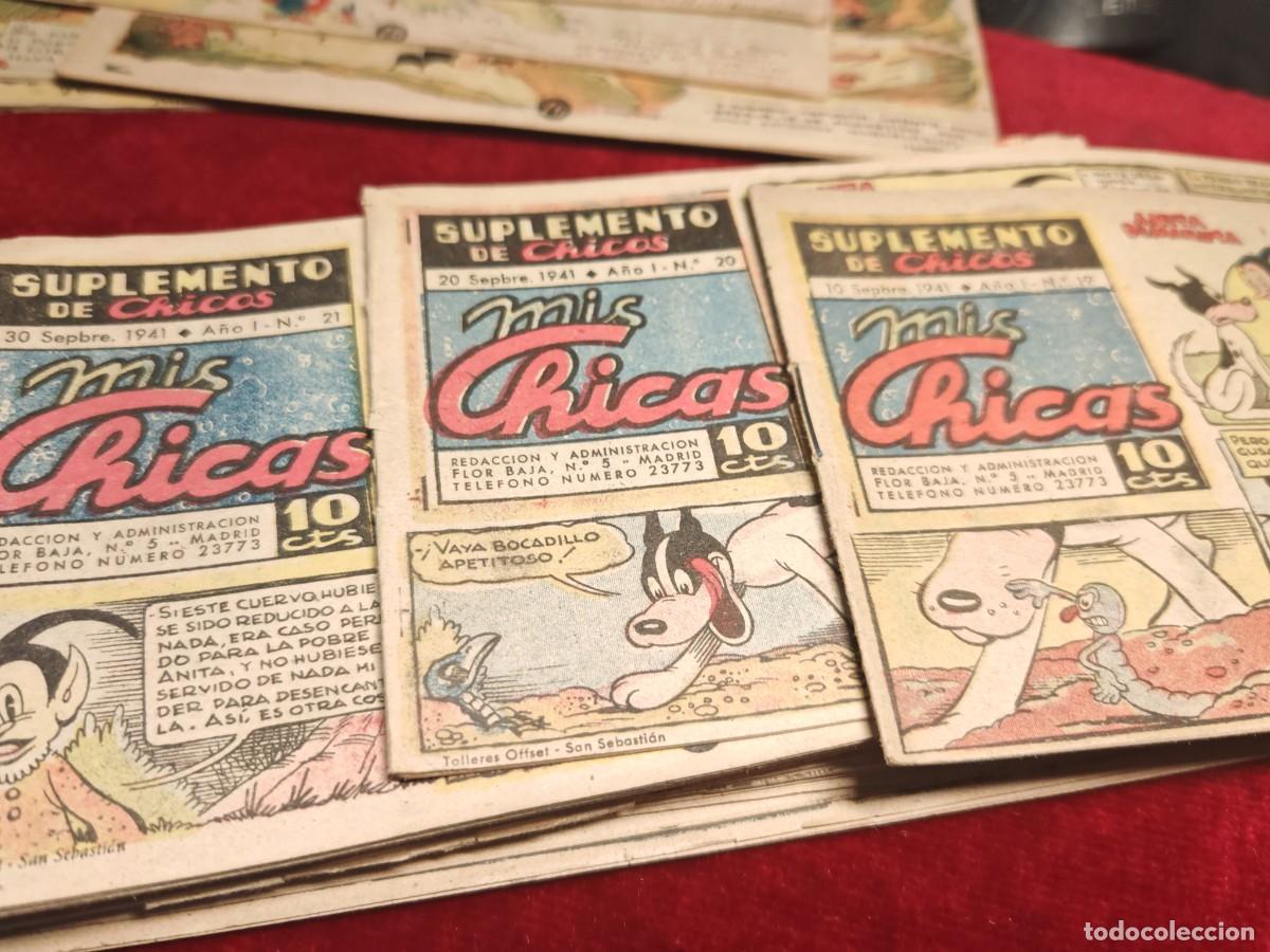 Tebeos: lote 34 n&uacute;meros comic suplemento de chicos mis chicas a&ntilde;os 1941 . - Foto 9