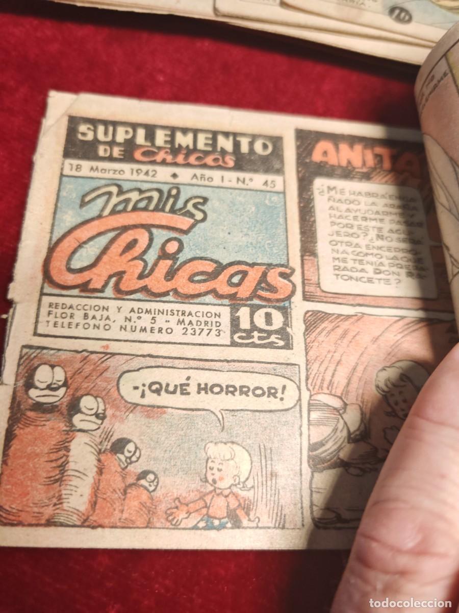 Tebeos: lote 34 n&uacute;meros comic suplemento de chicos mis chicas a&ntilde;os 1941 . - Foto 12