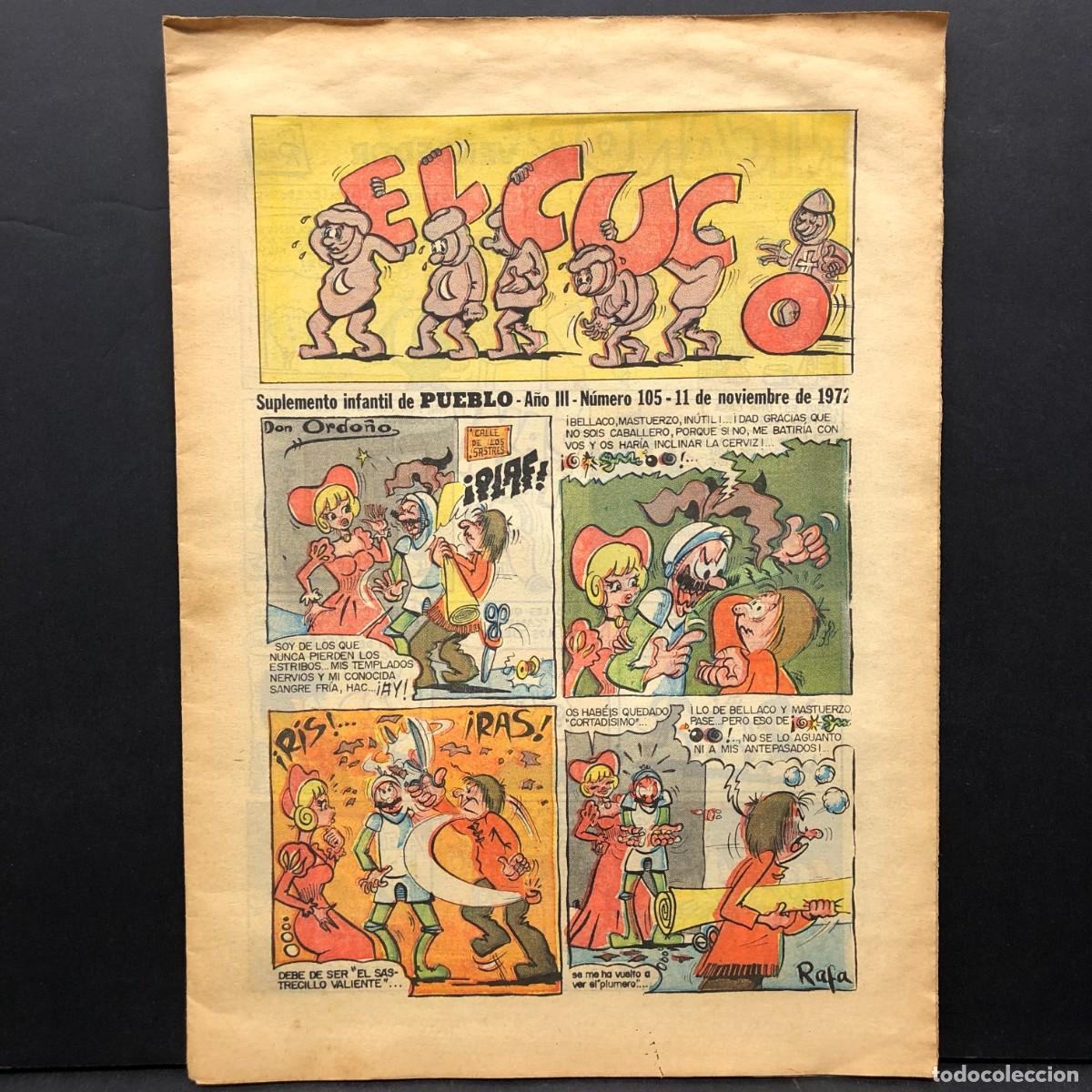 Livros de Banda Desenhada: EL CUCO - SUPLEMENTO INFANTIL DE PUEBLO - A&Ntilde;O III - N&Uacute;MERO 105 - 11 DE NOVIEMBRE DE 1972 / 642