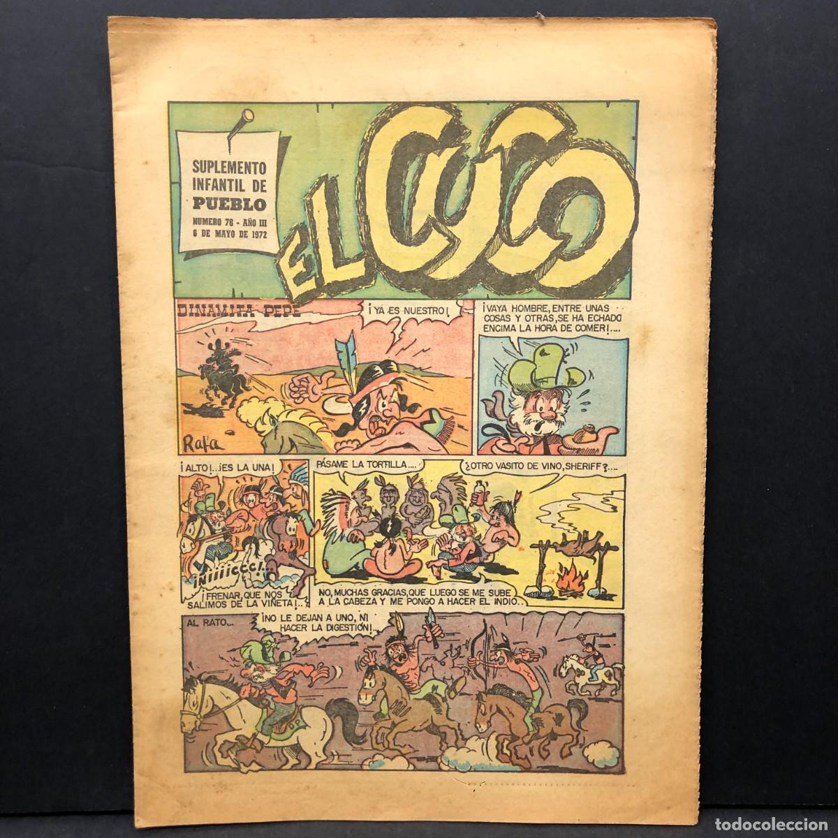 Tebeos: EL CUCO - SUPLEMENTO INFANTIL DE PUEBLO - A&Ntilde;O III - N&Uacute;MERO 78 - 6 DE MAYO DE 1972 / 648
