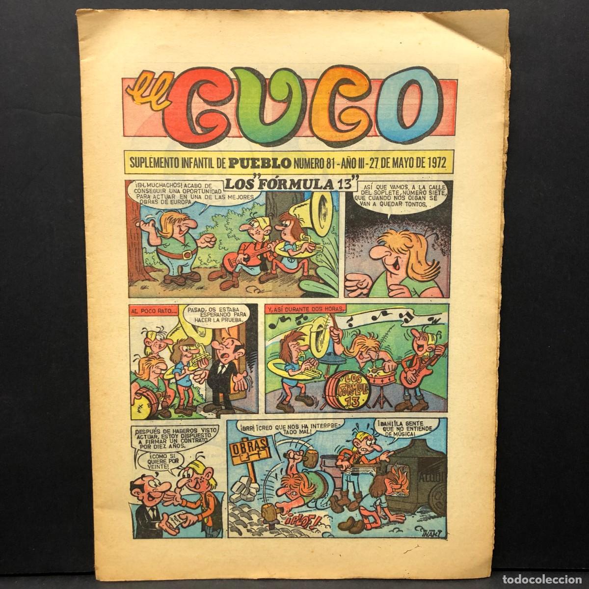 Tebeos: EL CUCO - SUPLEMENTO INFANTIL DE PUEBLO - A&Ntilde;O III - N&Uacute;MERO 81 - 27 DE MAYO DE 1972 / 651