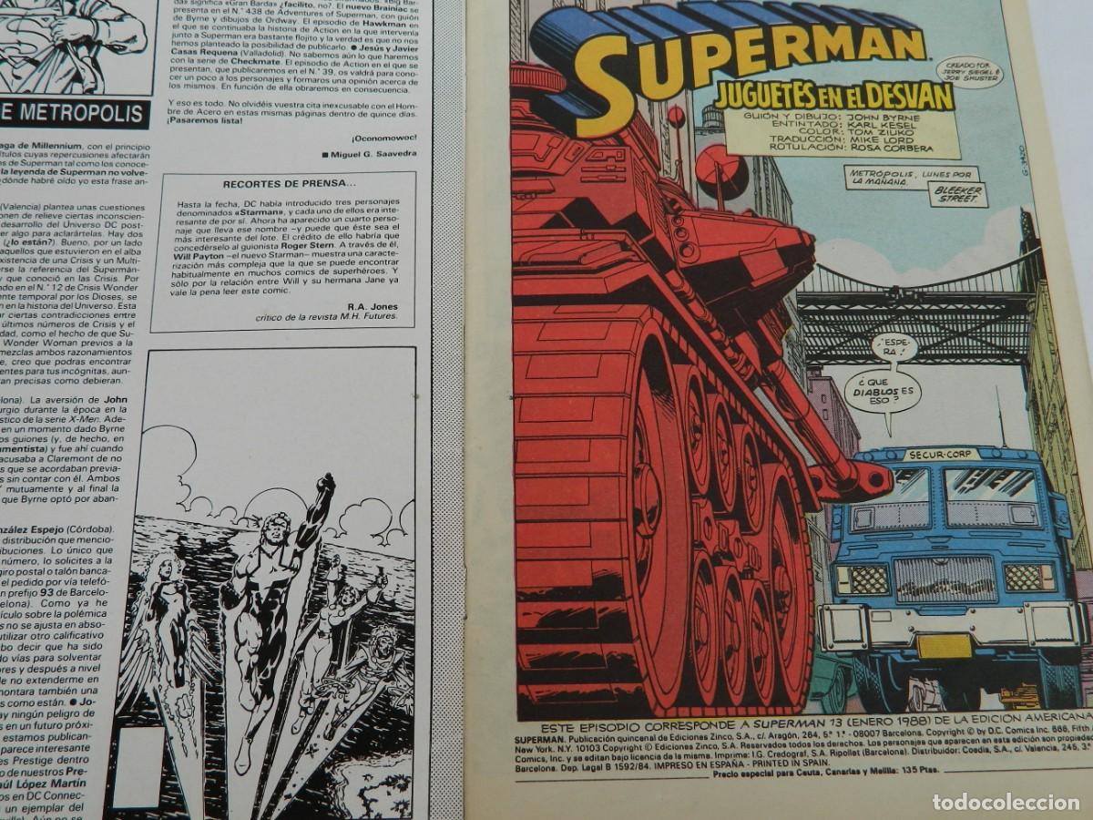 Tebeos: SUPERMAN N&ordm; 34 EDICIONES ZINCO 1988 - Foto 3