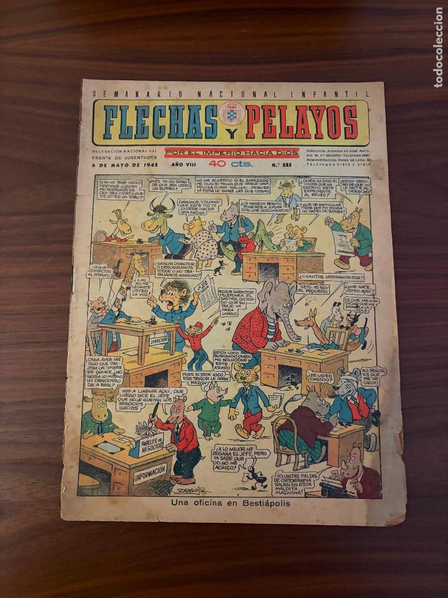Tebeos: FLECHAS Y PELAYOS N&ordm; 335 , A&Ntilde;O 1945 - Foto 1