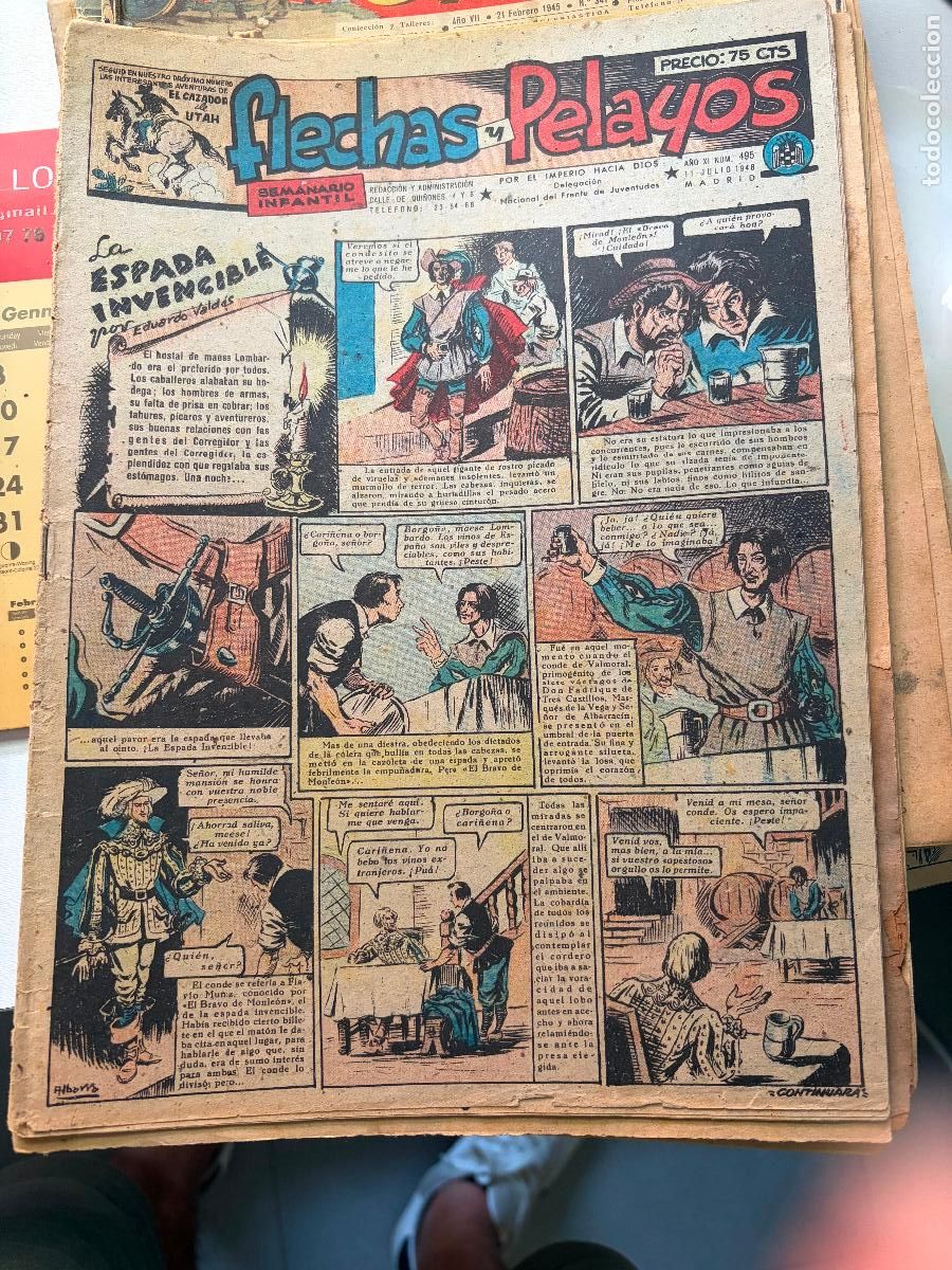 Tebeos: FLECHAS Y PELAYOS N&ordm; 495 , A&Ntilde;O 1948