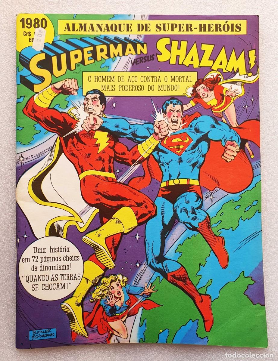 Tebeos: Almanaque Anual Gigante Ebal 1980 ~ &rdquo; SUPERMAN vs SHAZAM &rdquo; ~ Vintage original RARO