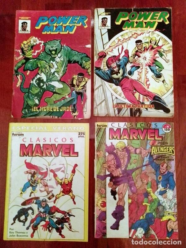 Tebeos: 4 comics Power Man y Cl&aacute;sicos Marvel