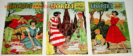 3 ANTIGUOS TEBEOS DE FLORITA - ED. CLIPER - 1958 APROXIMANDAMENTE - REVISTA DE NIÑAS (Tebeos y Comics - Cliper - Florita)