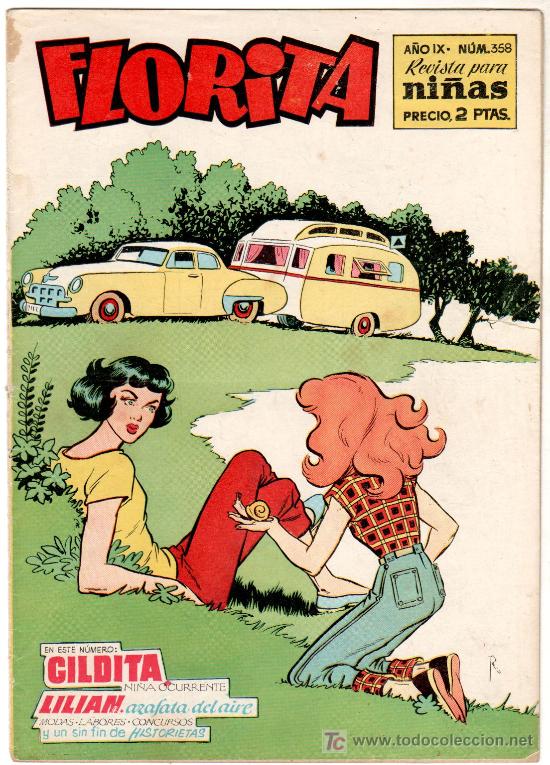 Tebeos: FLORITA N&ordm; 358 PORTADA RIPOL G. - Foto 1