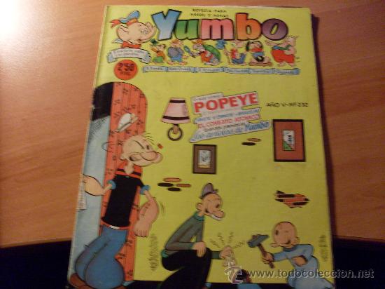 Tebeos: YUMBO N&ordm; 232 POPEYE (ORIGINAL CLIPER) (COB82) - Foto 1