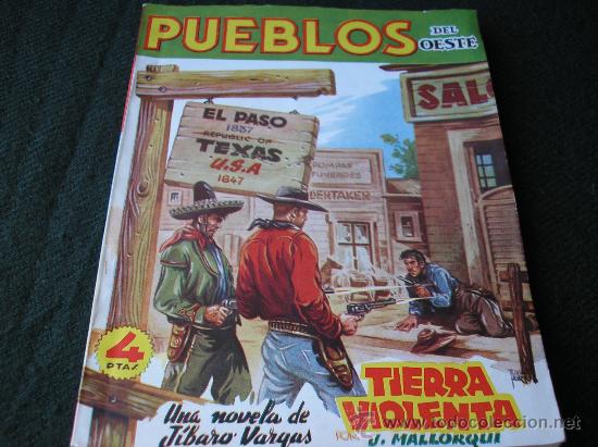 Tebeos: PUEBLOS DEL OESTE N&ordm; 4. Tierra violenta. Cliper 1946 - Foto 1