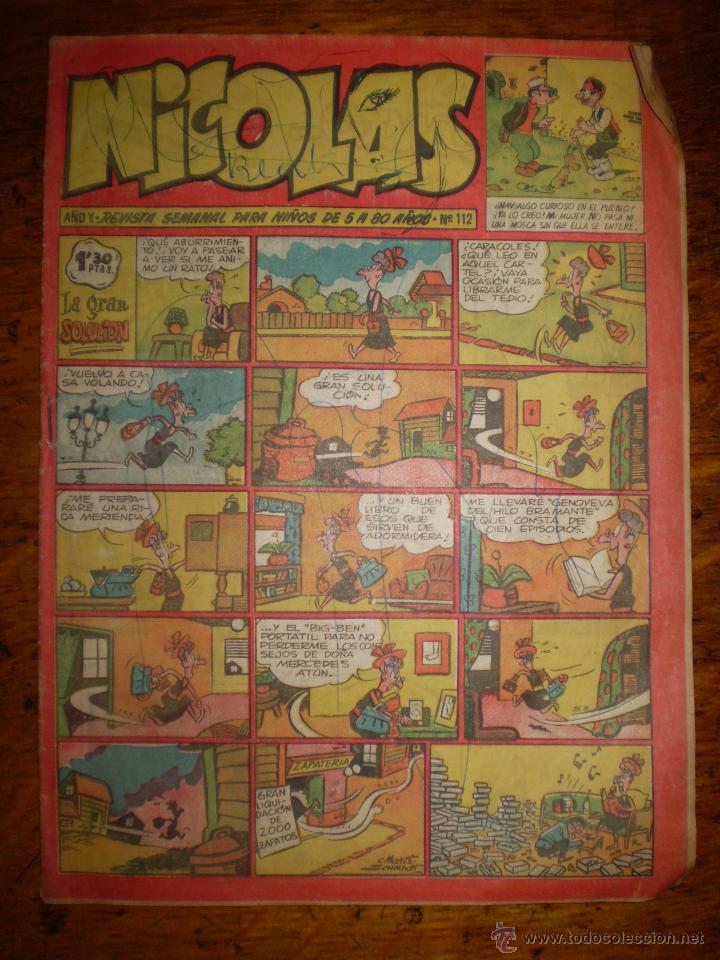 Tebeos: Nicolas n&ordm; 112 - A&ntilde;o V - Ediciones Cliper - - Foto 1
