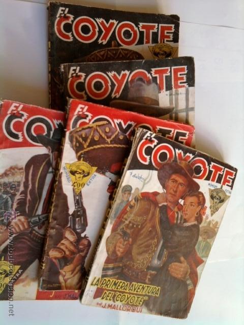 LOTE 5 NOVELAS DE 'EL COYOTE' -1945-46 (Tebeos y Comics - Cliper - El Coyote)
