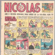 Tebeos: NICOLAS Nº 93 ORIGINAL EDICIONES CLIPER 1948. Lote 46930522