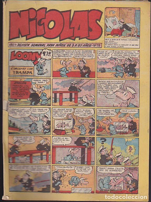 Tebeos: COMIC COLECCION NICOLAS N&ordm; 116 - Foto 1