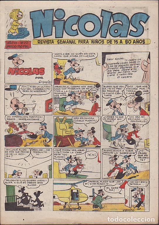 Tebeos: COMIC COLECCION NICOLAS N&ordm; 217 - Foto 1