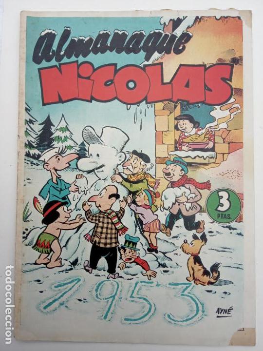 Tebeos: ALMANAQUE NICOL&Aacute;S ORIGINAL PARA 1953 - EDICIONES CLIPER - Foto 1
