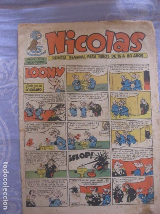 Tebeos: NICOLAS N&ordm; 213. GERPLA-CLIPER. - Foto 1