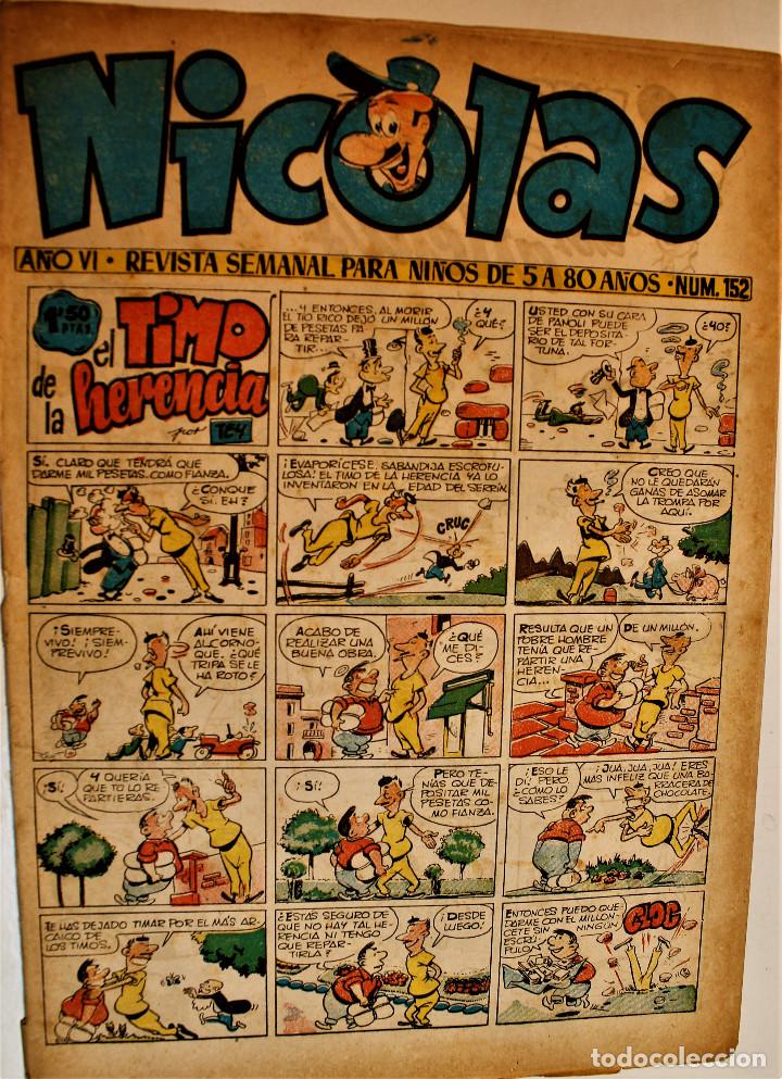 Tebeos: Nicolas, editorial Cliper 1948, n&uacute;mero original 152 - Foto 1