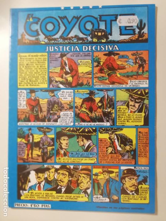 Tebeos: EL COYOTE. JUSTICIA DECISIVA. CLIPER. FACS&Iacute;MIL. - Foto 1