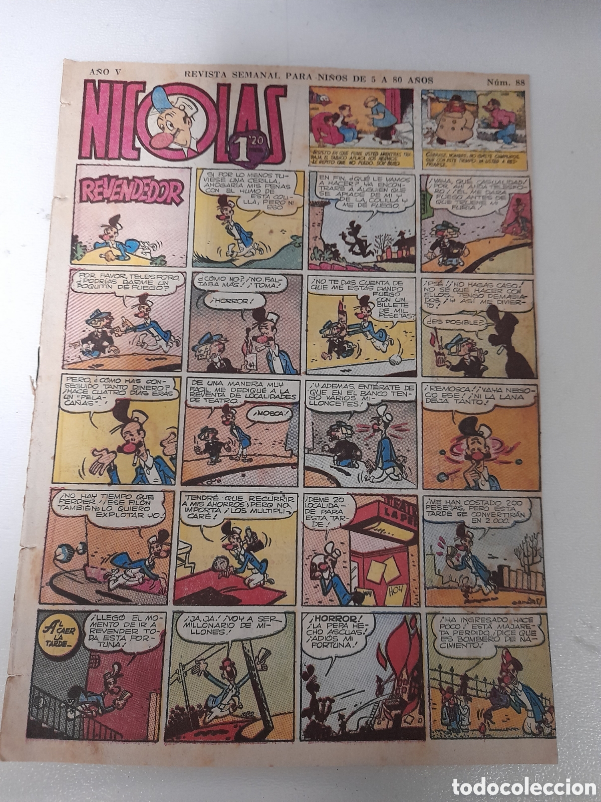 Tebeos: ANTIGUO TEBEO COMICS NICOLAS, DE CLIPER. NUM. 88 - Foto 1