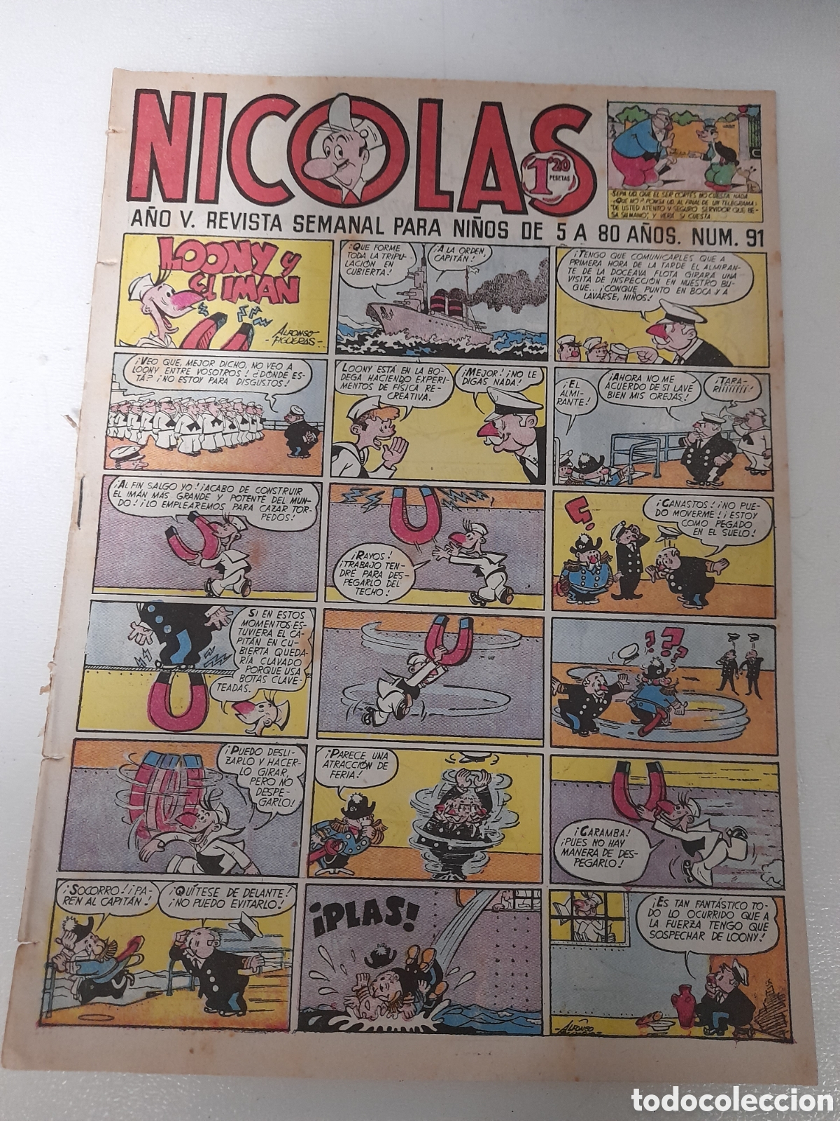 Tebeos: ANTIGUO TEBEO COMICS NICOLAS, DE CLIPER. NUM. 91 - Foto 1