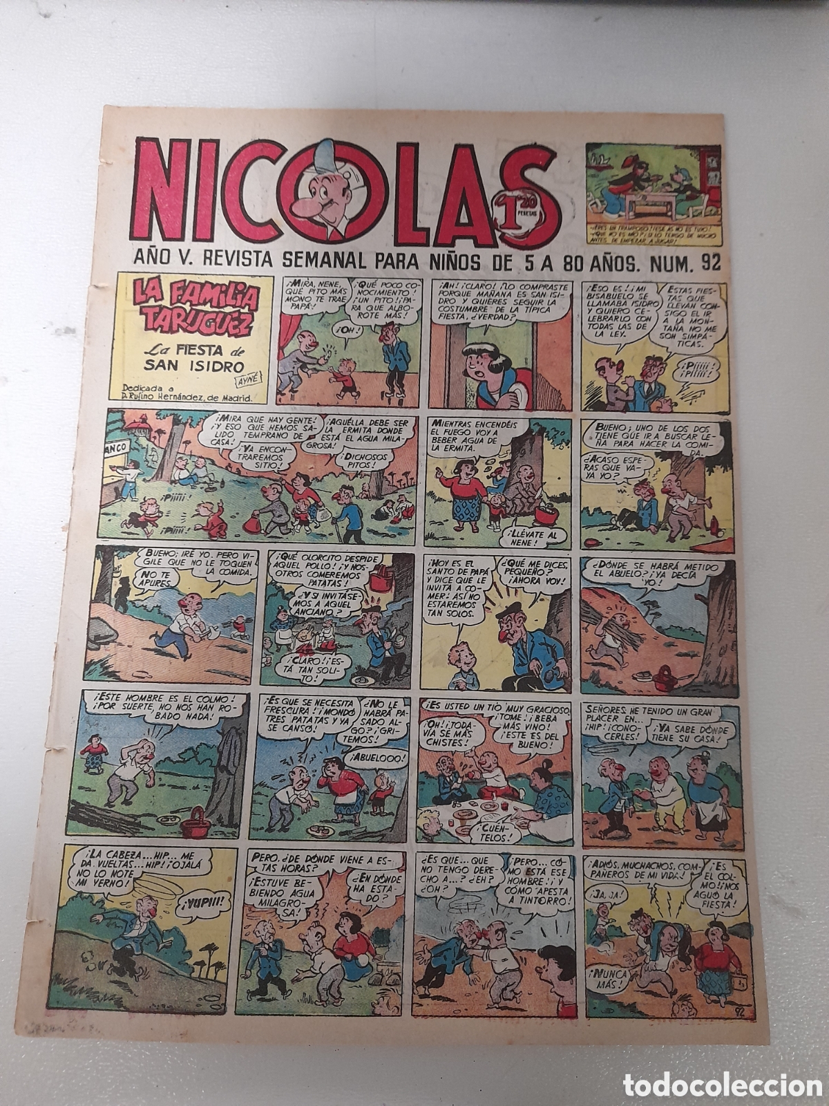 Tebeos: ANTIGUO TEBEO COMICS NICOLAS, DE CLIPER. NUM. 92 - Foto 1
