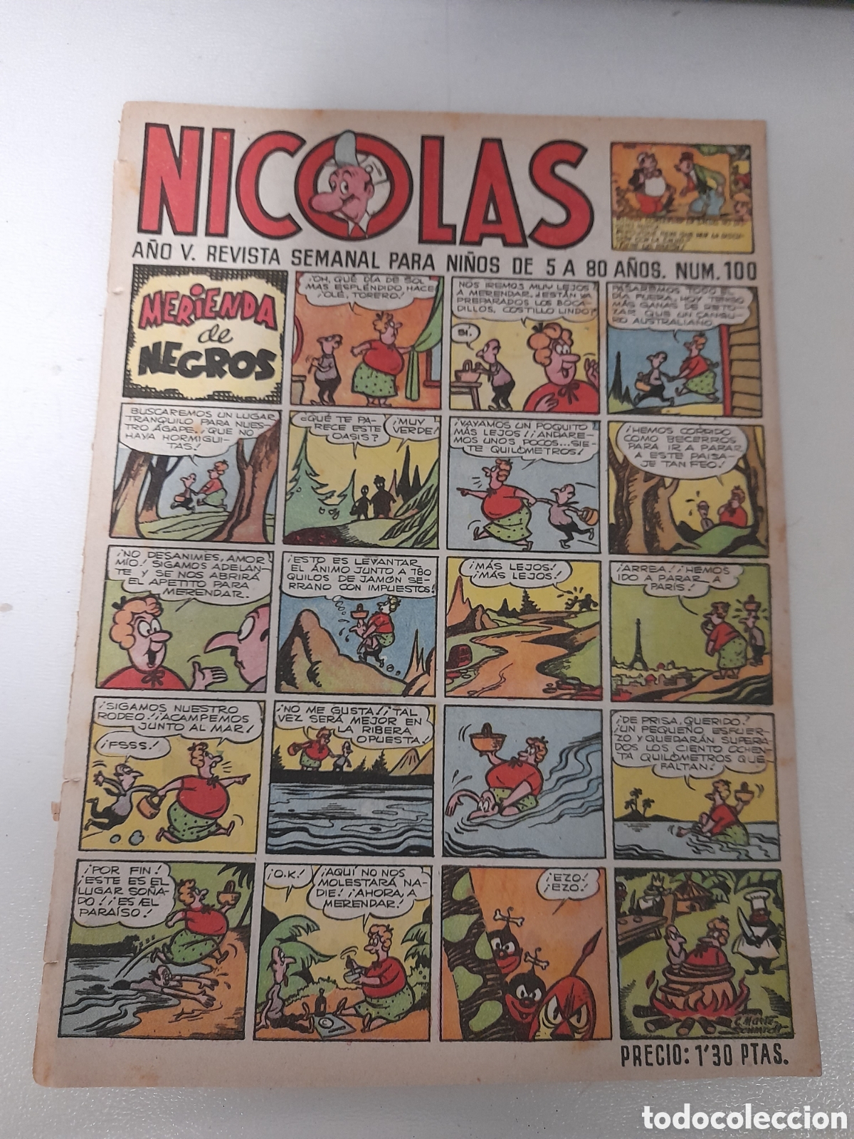 Tebeos: ANTIGUO TEBEO COMICS NICOLAS, DE CLIPER. NUM. 100 - Foto 1