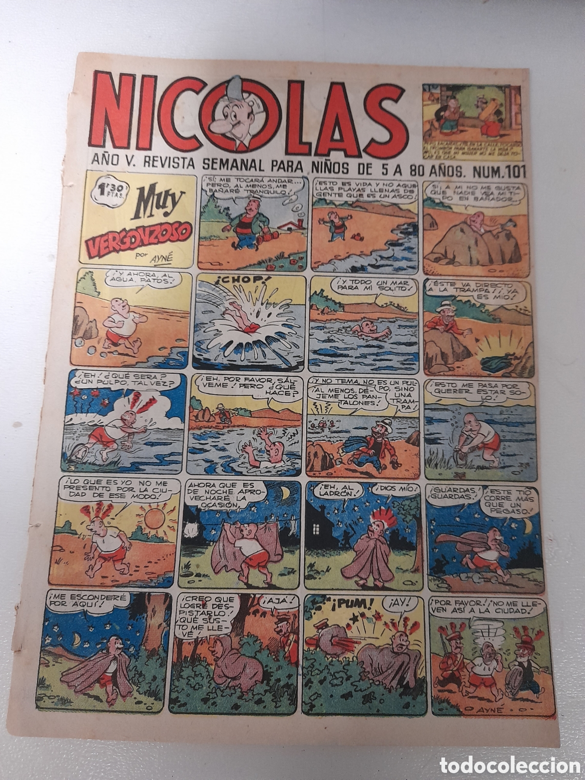 Tebeos: ANTIGUO TEBEO COMICS NICOLAS, DE CLIPER. NUM. 101 - Foto 1