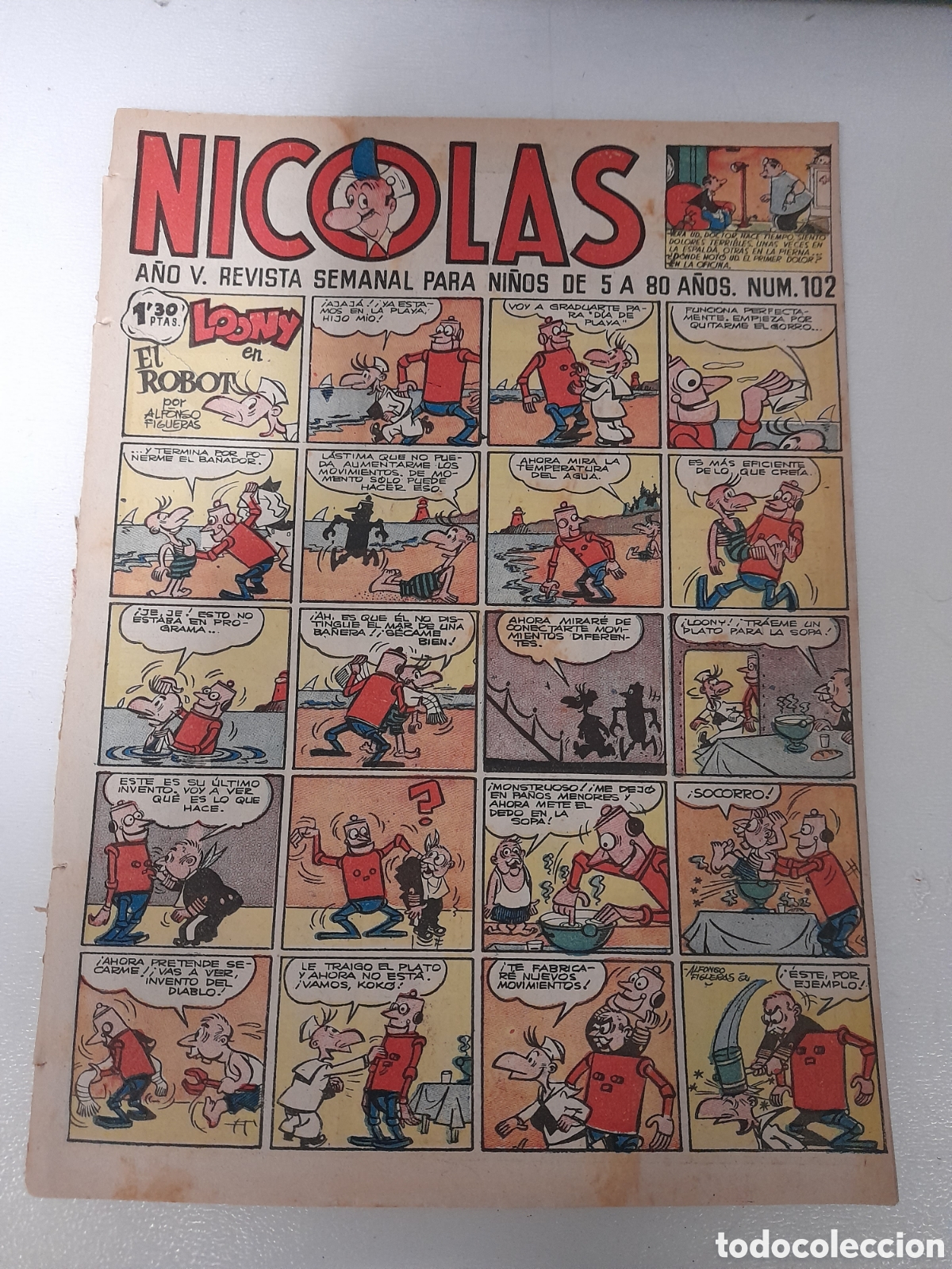 Tebeos: ANTIGUO TEBEO COMICS NICOLAS, DE CLIPER. NUM. 102 - Foto 1