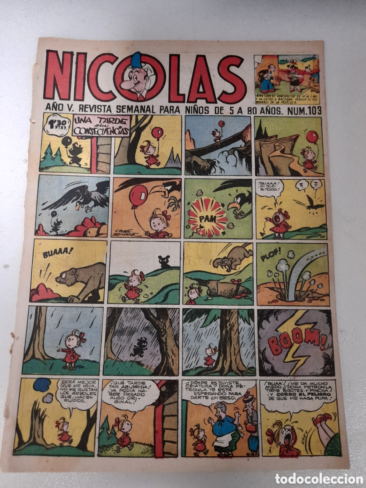 Tebeos: ANTIGUO TEBEO COMICS NICOLAS, DE CLIPER. NUM. 103 - Foto 1