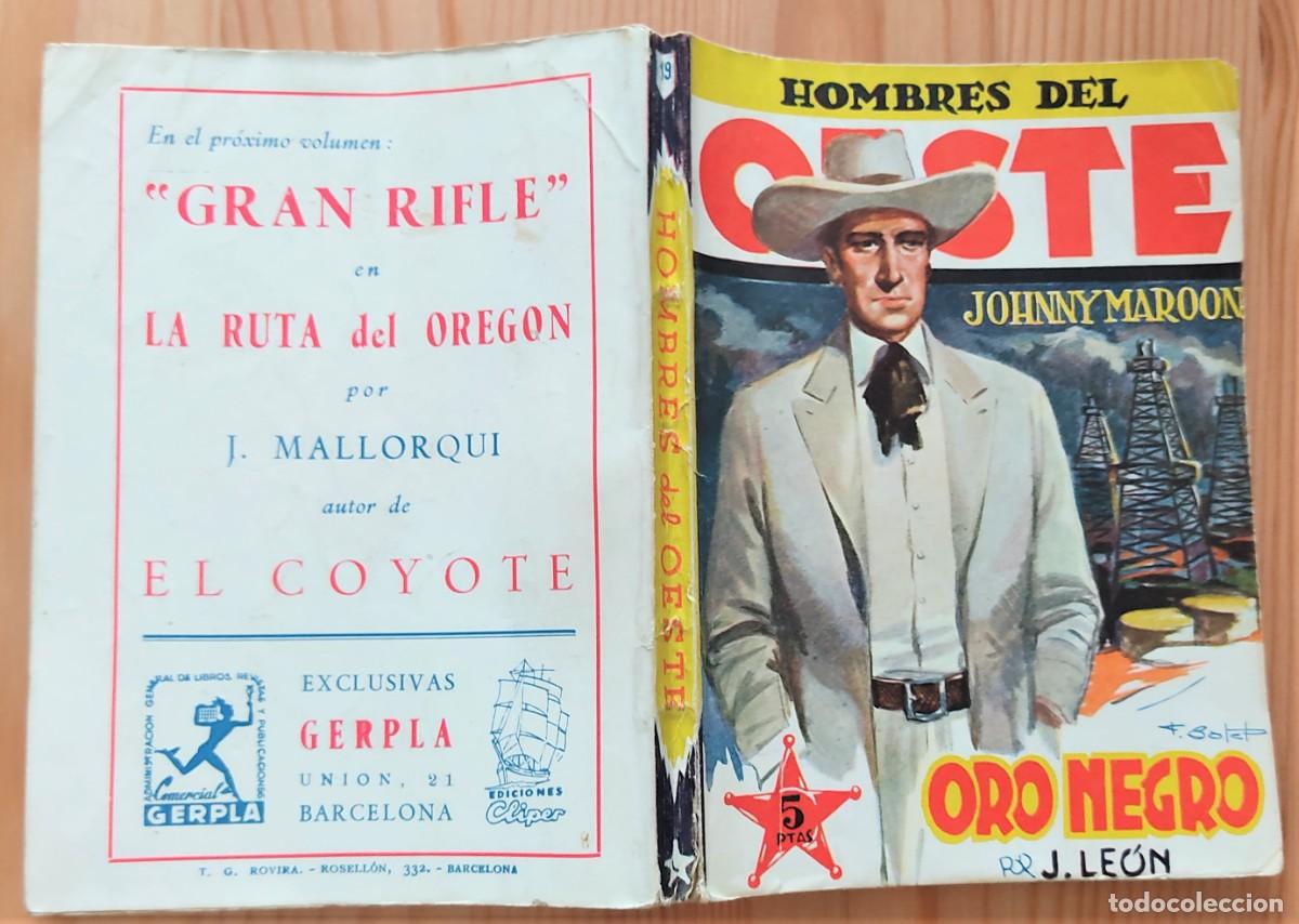 Tebeos: HOMBRES DEL OESTE N&ordm; 19 - ORO NEGRO - J. LE&Oacute;N - EDICIONES CLIPER - Foto 2