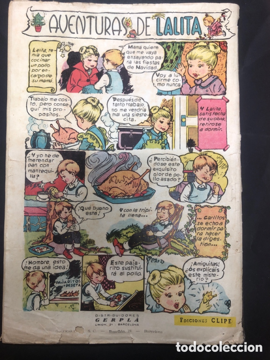 Tebeos: COMIC ALMANAQUE FLORITA 1954 ORIGINAL EDITORIAL CLIPER - Foto 2