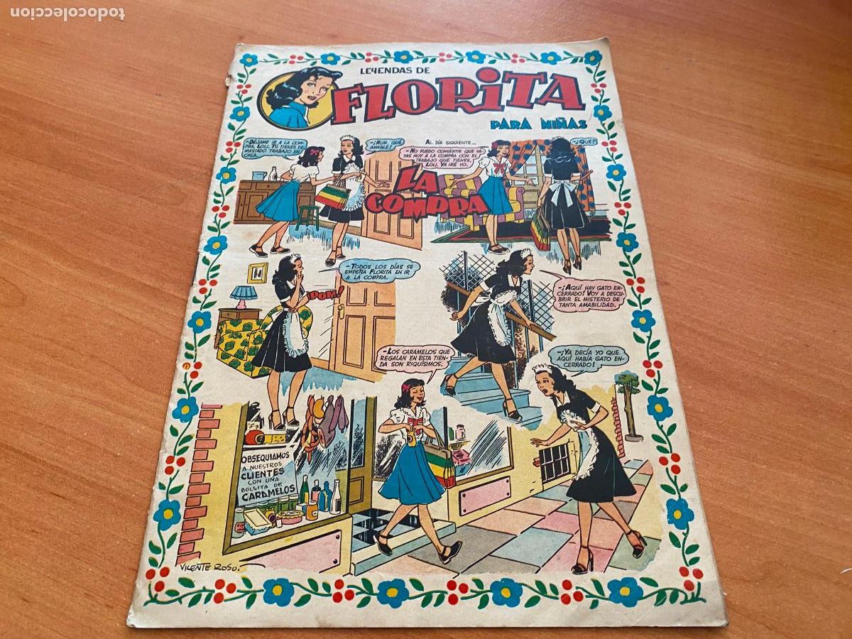 Tebeos: FLORITA N&ordm; 9 CON PEQUE&Ntilde;O RECORTABLE EN INTERIOR (CLIPER) (COM26) - Foto 1