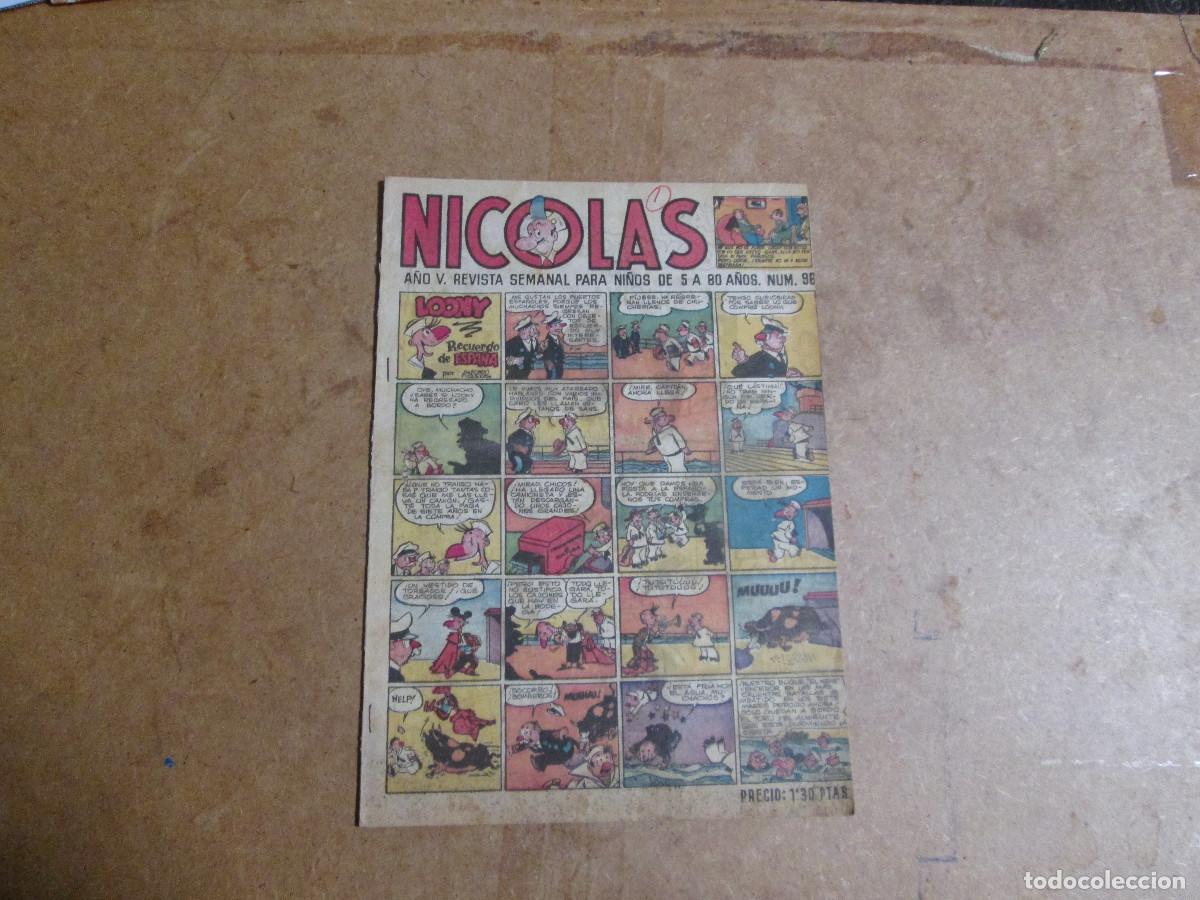 Tebeos: Nicol&aacute;s n&ordm; 96, original editorial cliper 1948 - Foto 1