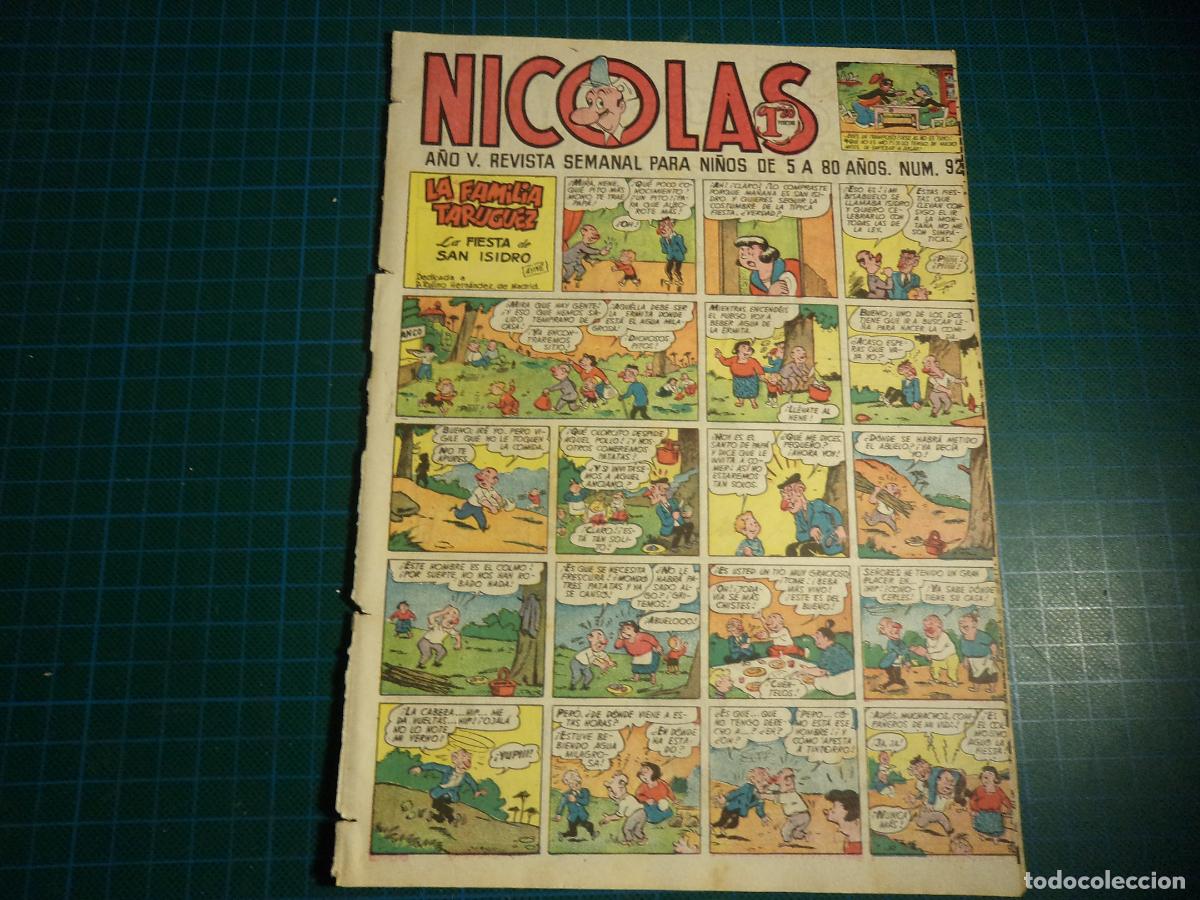 Tebeos: Nicolas. N&ordm; 92. Cliper. Procede de encuadernacion. - Foto 1