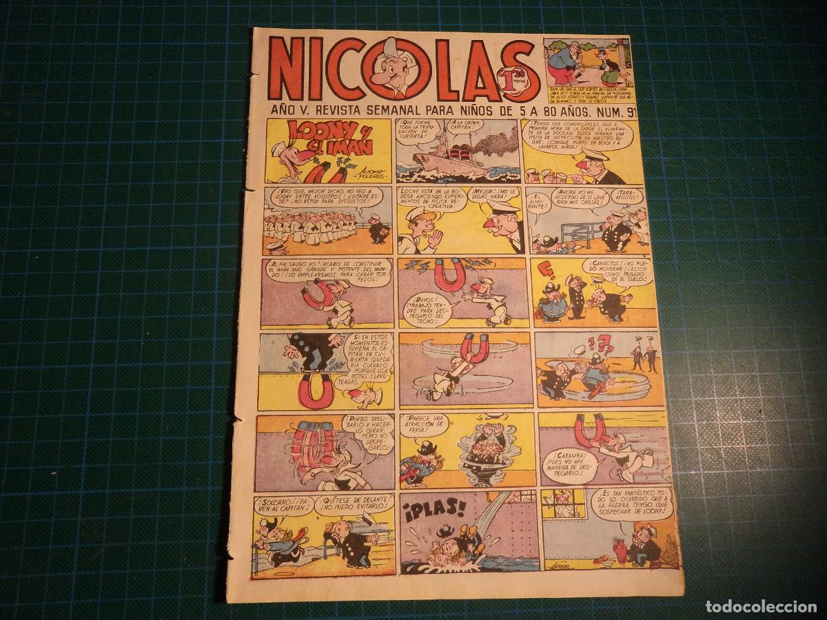 Tebeos: Nicolas. N&ordm; 91. Cliper. Procede de encuadernacion. - Foto 1