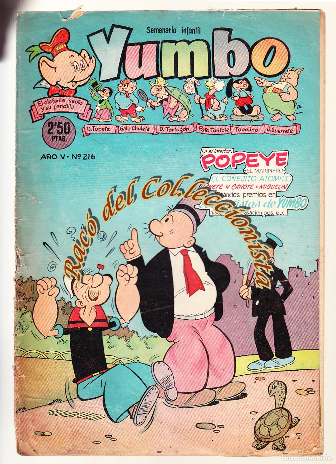 Tebeos: YUMBO N. 216 , EDITORIAL CLIPER , EDICI&Oacute;N ORIGINAL - Foto 1