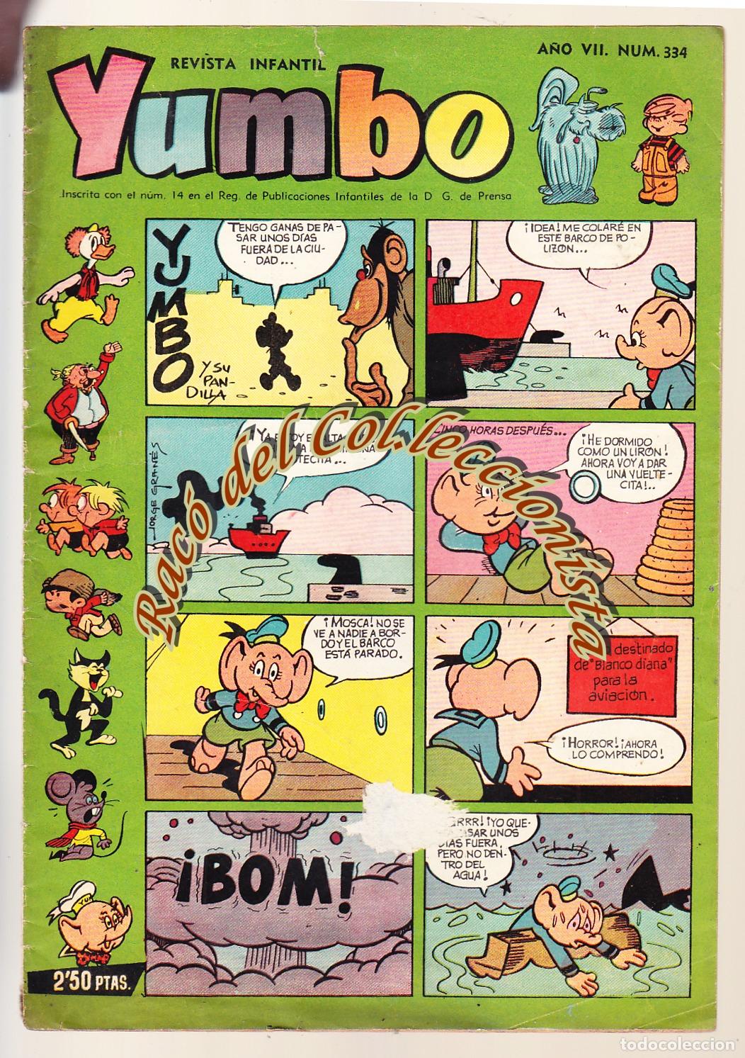 Tebeos: YUMBO N. 334 , EDITORIAL CLIPER , EDICI&Oacute;N ORIGINAL - Foto 1