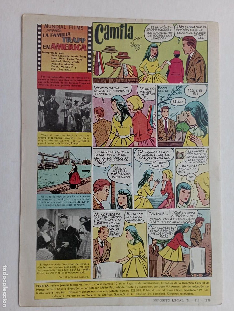 Tebeos: FLORITA N&ordm; 481 - EDICIONES CLIPER - Foto 2