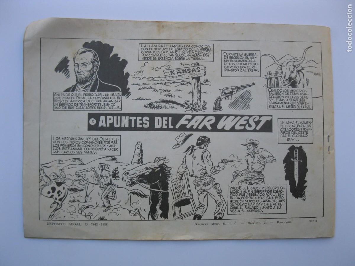 Tebeos: KIT CARSON - N&ordm; 3 - DESAFIO A LOS VALIENTES - ORIGINAL - EDICIONES CLIPER - A&Ntilde;O 1958. - Foto 3