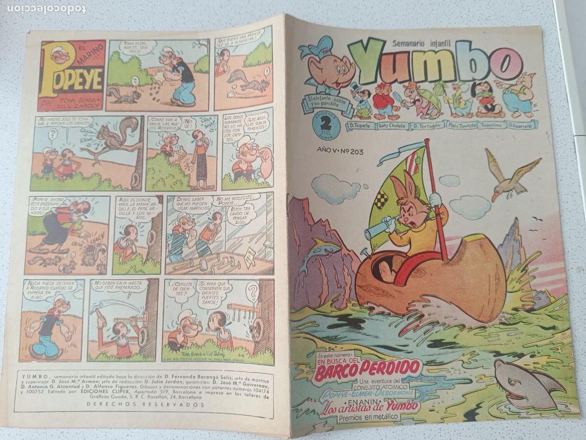 Tebeos: Yumbo n&uacute;mero 203 Ediciones Cliper - Foto 1