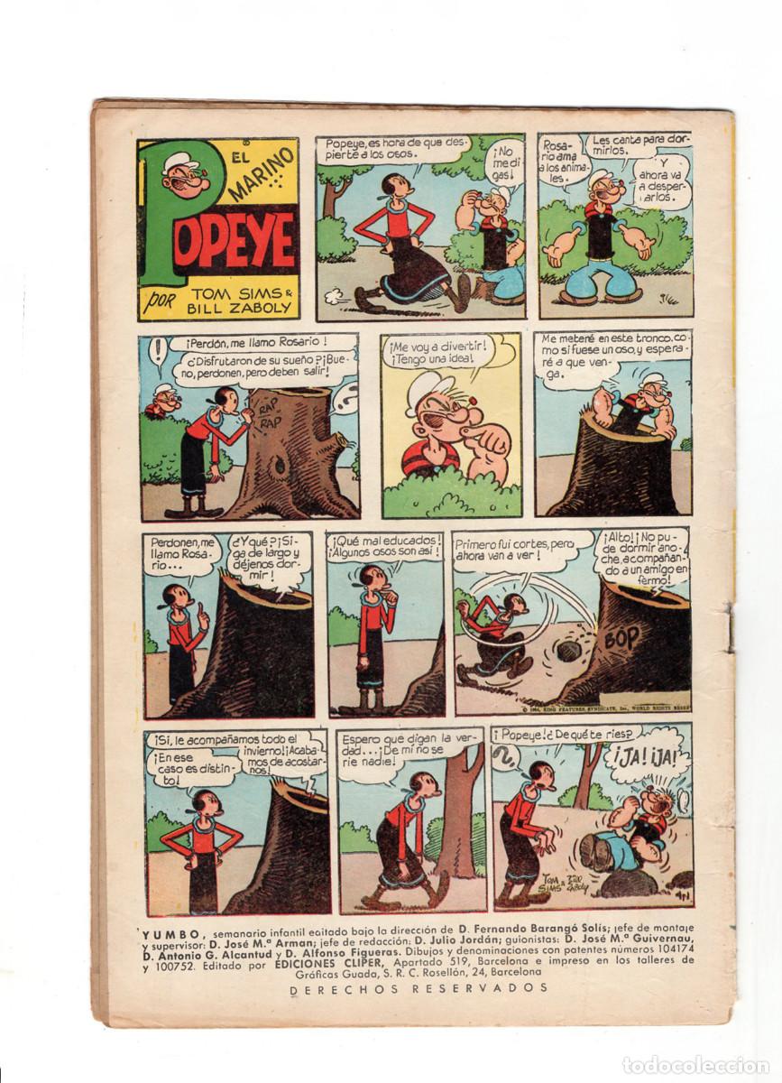 Tebeos: YUMBO 223 - ED CLIPER, 1&ordf; EDICI&Oacute;N, 1957. GRAPA - Foto 2