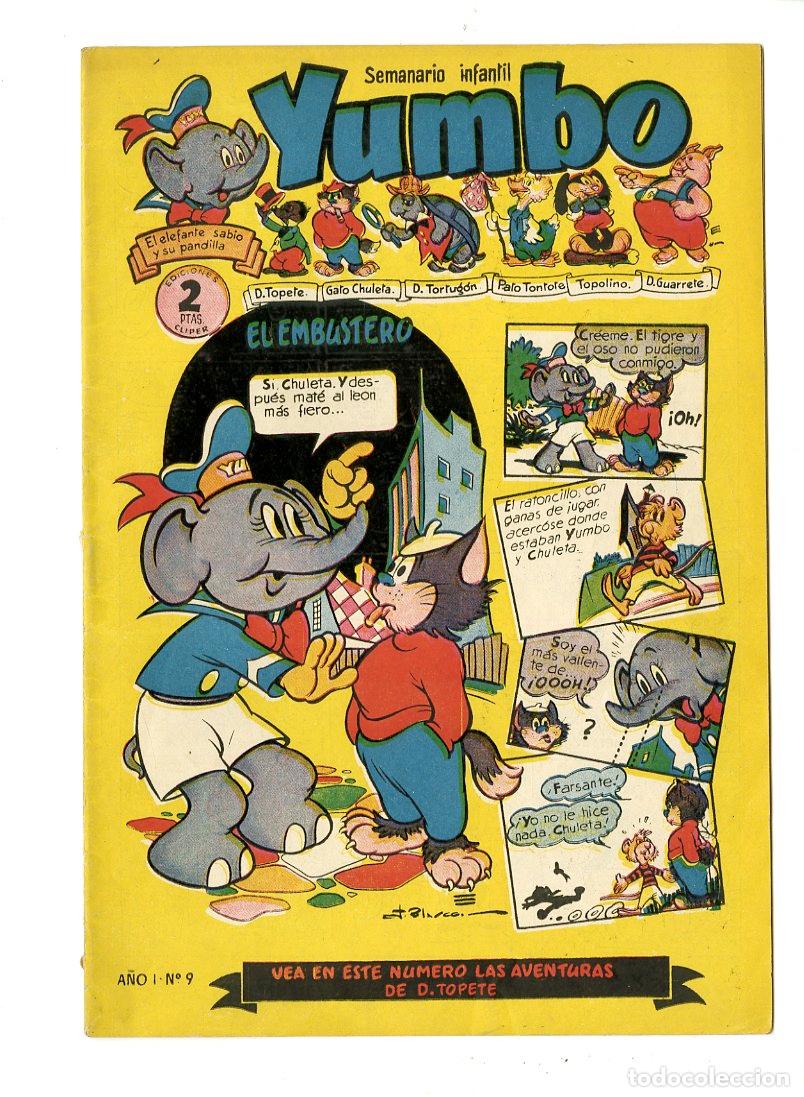 Tebeos: Yumbo / A&ntilde;o I / 1953 / Cliper / N.9 - Foto 1