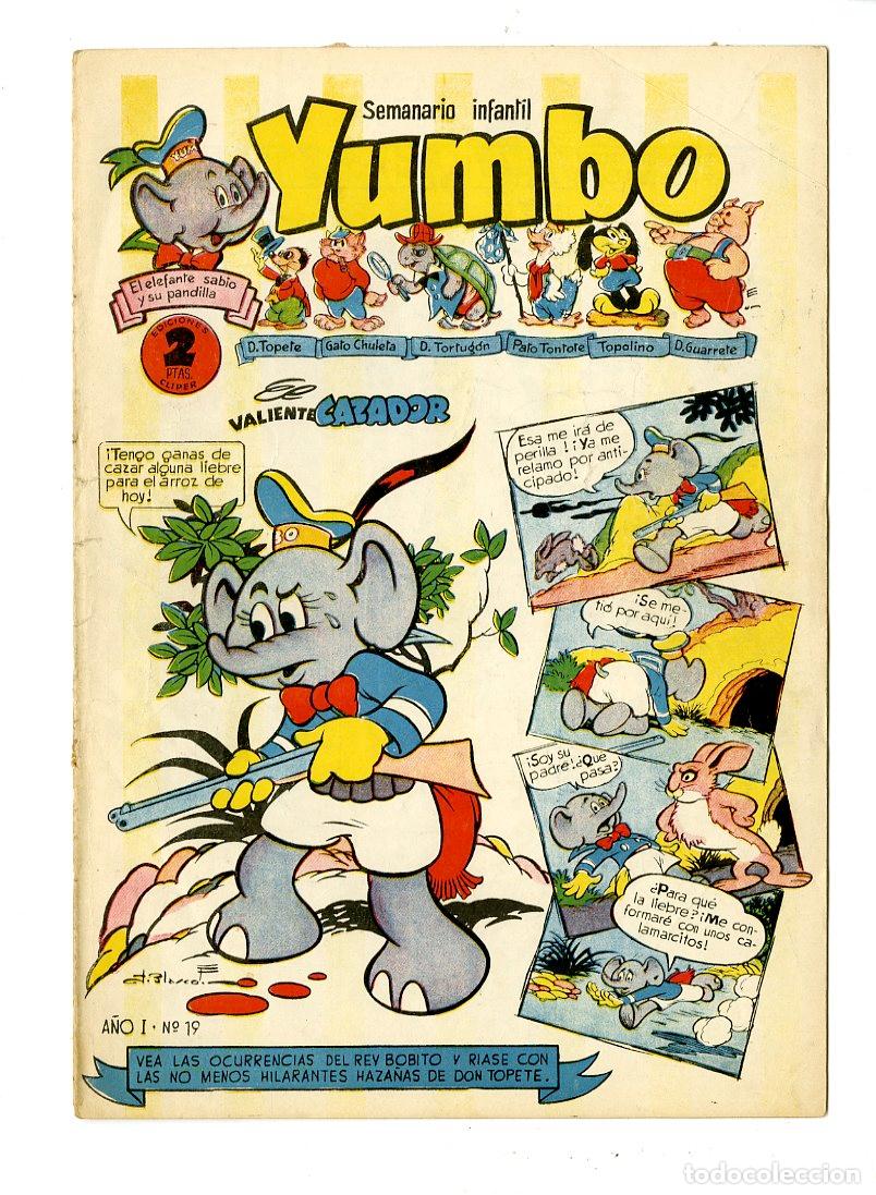 Tebeos: Yumbo / A&ntilde;o I / 1953 / Cliper / N.19 - Foto 1