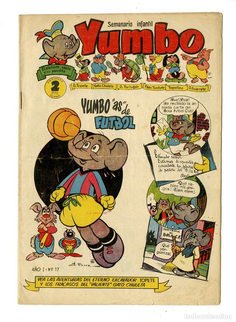 Tebeos: Yumbo / A&ntilde;o I / 1953 / Cliper / N.17 - Foto 1