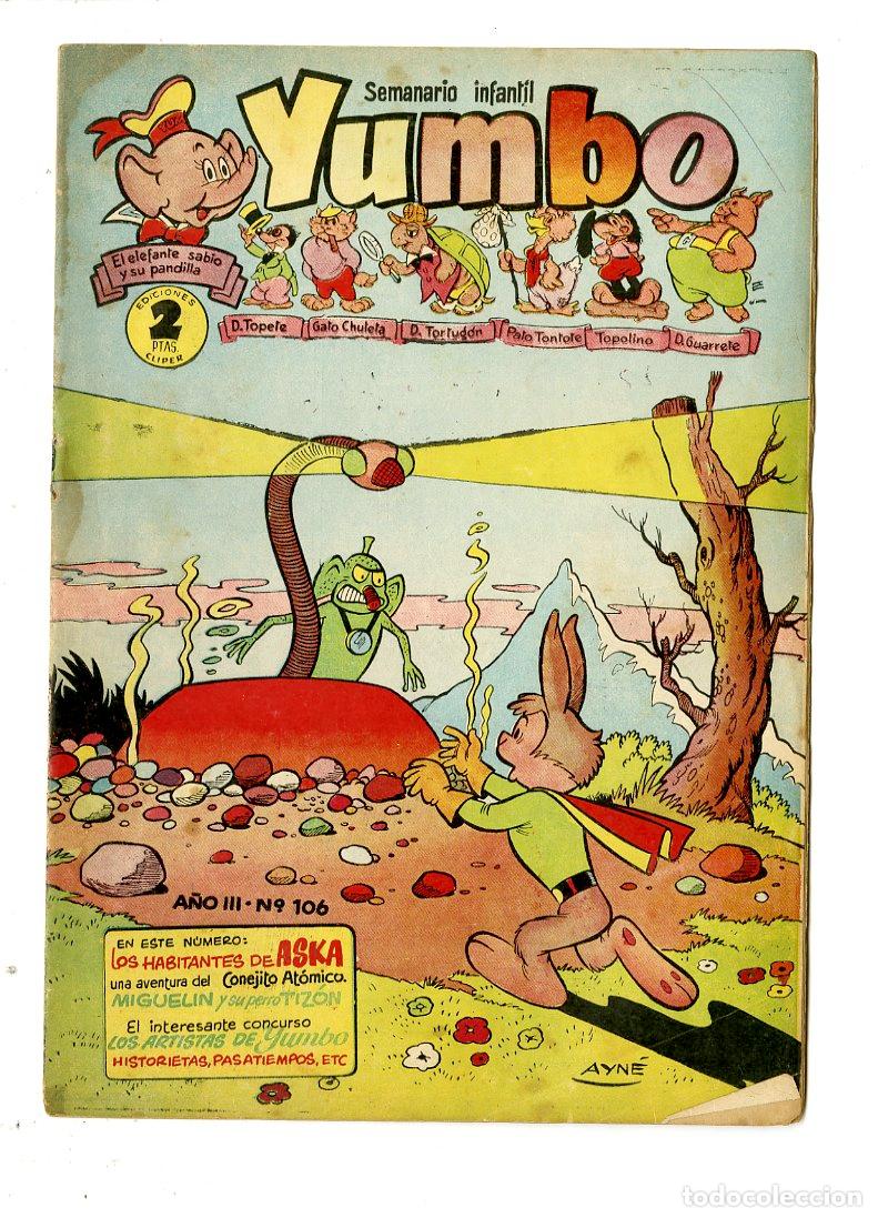 Tebeos: Yumbo / A&ntilde;o III / 1955 / Cliper / N.106 - Foto 1