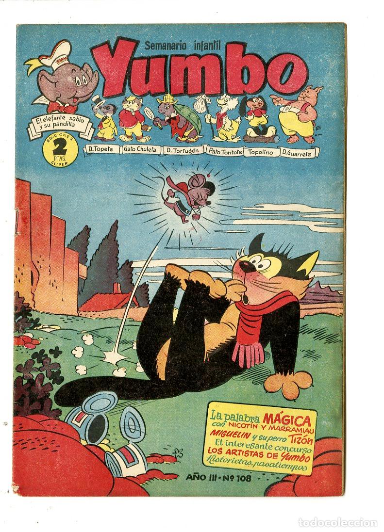 Tebeos: Yumbo / A&ntilde;o III / 1955 / Cliper / N.108 - Foto 1