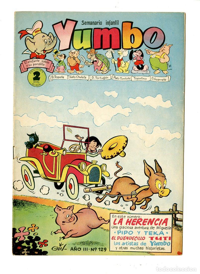 Tebeos: Yumbo / A&ntilde;o III / 1955 / Cliper / N.129 - Foto 1