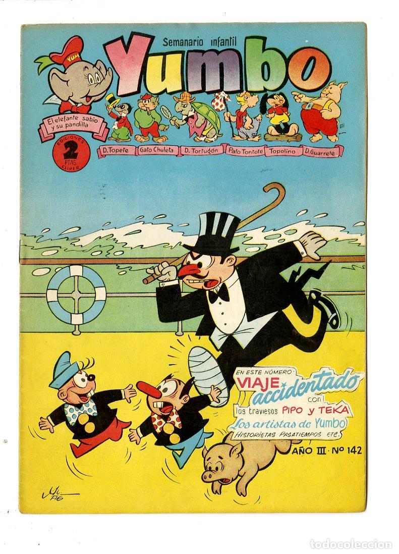 Tebeos: Yumbo / A&ntilde;o III / 1955 / Cliper / N.142 - Foto 1