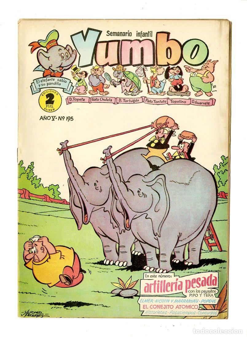Tebeos: Yumbo / A&ntilde;o V / 1955 / Cliper / N.195 - Foto 1